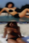 Naked girls holding hands